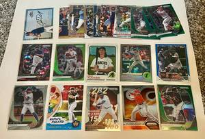 lot 37D image: 25 Card Modern Baseball Mixed Lot - 5 Numbered as low as 25, Auto, Bo Bichette RC, Stars - Bryant, Tatis, and More