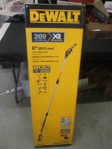 lot 4 image: (F-2) Dewalt 8 20V Max Cordless Pole Saw Up To 15 ft Max Reach Includes Battery and Charger - Looked Unopened But Did Open To Verify