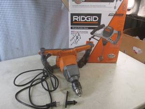 lot 10 image: (EC1) Ridgid Single-Paddle Mixer - Open Box - Used - Runs - Tool Only  No Paddle