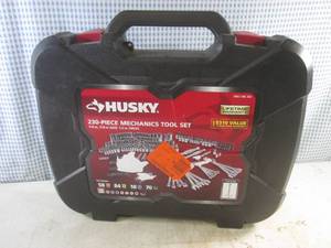 lot 15 image: (EC1) Husky 230-Piece Mechanics Tool Set 14, 38 and 12 Drive - New  Nothing Missing