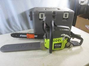 lot 19 image: (RMC) Ryobi RY3714 14 Chainsaw with Case