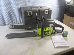 lot 20 image: (RMC) Ryobi RY3716 16 Chainsaw with Case