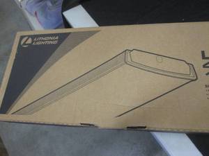 lot 56 image: (BS) Lithonia Lighting LBL4 4 Ft LED Wraparound Light Fixture - New