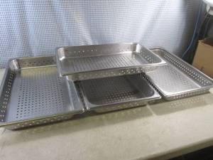 lot 62 image: (EW5) 4 Stainless Steel Steam Table Pans 20 34 x 12 34 x 2 14 Deep