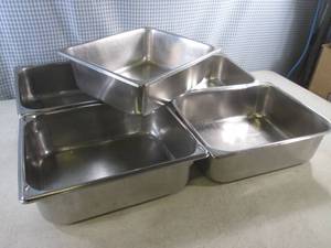 lot 66 image: (CSB) 5 Stainless Steel Steam Table Pans 12 34 x 10 14 x 4 Deep
