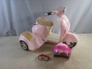 lot 99 image: (CSB) Our Generation OG Toy Scooter with Side Car for Dolls Includes Helmet and Goggles