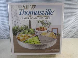 lot 112 image: (EW6) Galvanized Rotating Lazy Susan