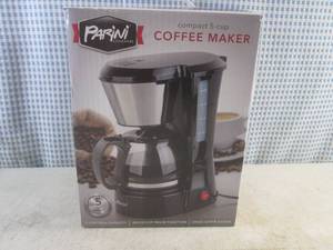 lot 114 image: (CS) Parini Compact 5-Cup Coffee Maker