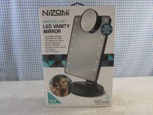 lot 138 image: (CS) Nizoni Wireless 2-In-1 LED Vanity Mirror