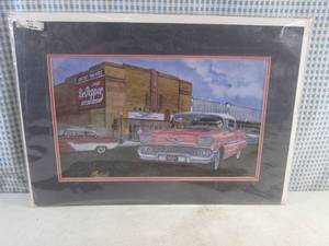 lot 162 image: (FS) Gold Signature Buddy Holly Theater Scene Print with Matte 19 x 13