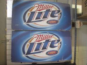 lot 189 image: (EW1) 2 Miller Lite Beer Logo Ceiling Tile Panels - 2 ft x 4 ft