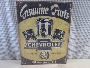 lot 201 image: (EC1) Chevrolet Genuine Parts Tin Sign 16 x 12 12 New In Wrap