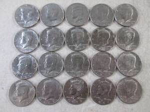 lot 203 image: (CNTR) 20 Kennedy Half Dollar Coins - Various Years