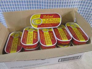 lot 220 image: (B-1) 25 Cans Flat Fillets of Anchovies - Past Date