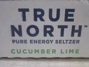 lot 286 image: (B-1) 12 Cans True North Cucumber Lime Pure Energy Seltzer 12oz Best by March 2024