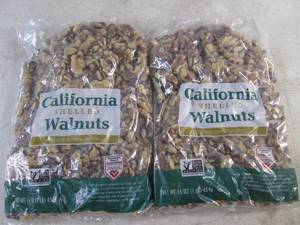 lot 288 image: (B-1) 2 Pounds California Shelled Walnuts 2 - 1 Pound Bags Best by Aug 2024