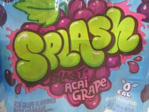 lot 291 image: (C-1) 2 - 6-Packs Splash Blast Acri Grape Water 16.9oz Bottles