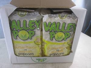 lot 294 image: (A-4T) Case of 6 Bags Valley Pop Butter Flavored with Sea Salt Popcorn 6.5oz Past Date