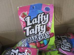 lot 306 image: (B-2) 12 Bags Laffy Taffy Laff Bites 3oz Past Date