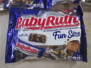 lot 336 image: (B-3) 3 Bags Fun Size Baby Ruth Candy Bars Best by May 2024