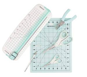 lot 130 image: NEW  Westcott Paper Crafting Set 9pc. Blue and White