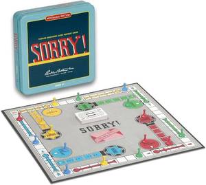lot 300 image: NEW WS Game Company Sorry Nostalgia Edition Board Game in Collectible Tin