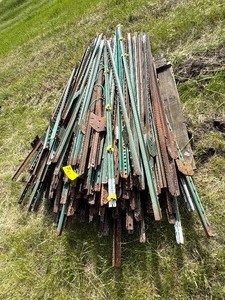 Large Lot of Steel Fence Posts