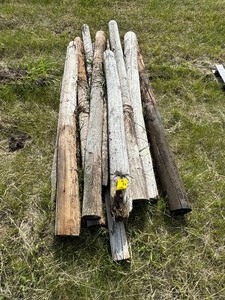 10 - Round Wooden Fence Posts