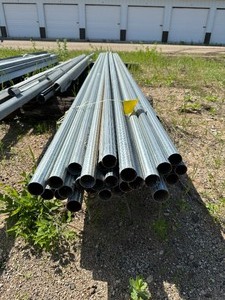 35 approx. - Galvanized Chain Link Fence Pipe upper & Lower
