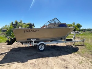 1985 Star Craft Islander Boat, MerCruiser 170hp. Roller Trailer