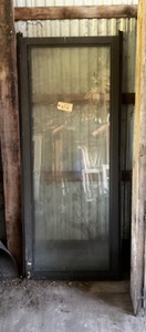 2 - Brown Alum Screen Door (glass)