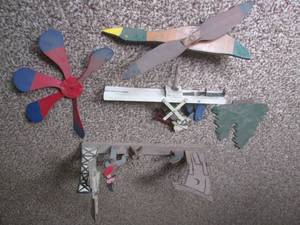 (DLR) 2 Partial Vintage Wood Anima...