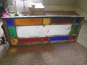(DLR) Vintage Wood Frame Window wi...