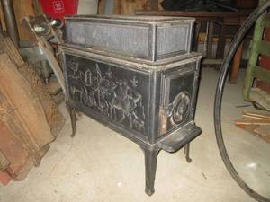 (GRG) Vintage Cast Iron Wood Stove ...