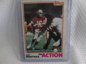 1982 Topps Joe Montana In Action Ca...