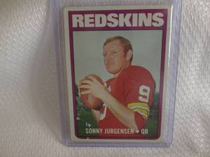 1972 Topps Sonny Jurgensen Card...