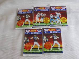 5-1991 Score Football Packs...