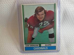 1974 Topps Dan Dierdorf Card...