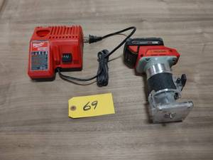 lot 69 image: Pedony Cordless Trim Router, Milwau...