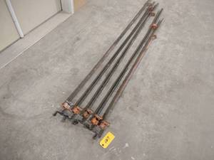 lot 107 image: (5) Pipe Clamps, 56-76
