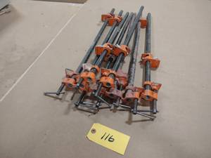lot 116 image: (8) Pipe Clamps, 26...