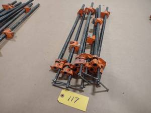lot 117 image: (8) Pipe Clamps, 26...