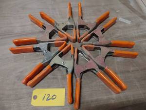 lot 120 image: (8) Pinch Clamps, 9...