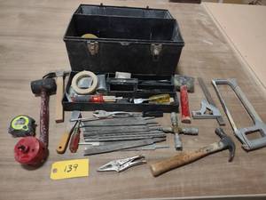 lot 139 image: Tool Box with Assorted Tools...