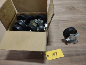 lot 147 image: (8) 4x1 14 Locking Swivel Caster...