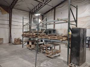 lot 230 image: (2) Section Tear Drop Pallet Rackin...