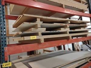 lot 253 image: (2) 5x8x1 18 Gray Mel, (2) 4x8x34...