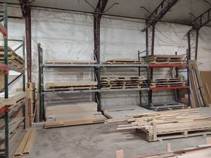 lot 226 image: (3) Sections Tear Drop Pallet Racki...