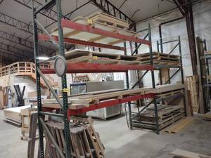 lot 227 image: (2) Sections Tear Drop Pallet Racki...