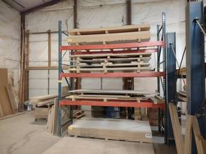 lot 228 image: (1) Section Tear Drop Pallet Rackin...
